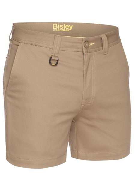 Bisley Stretch Cotton Drill Short Short BSH1008 Work Wear Bisley Workwear KHAKI (BCDR) 72 